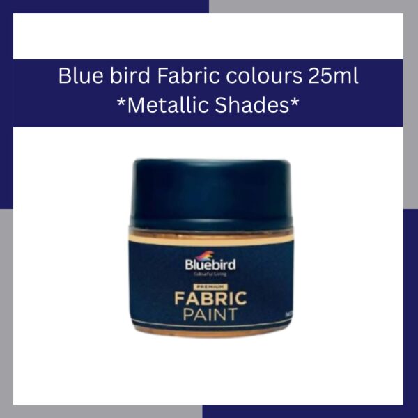 Metallic shades blue bird Fabric paint