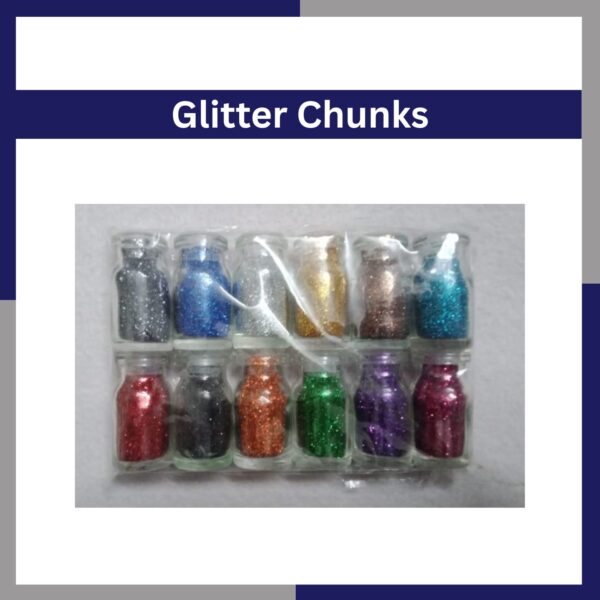 Set Of 12 Glitter Chunks