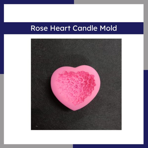 Rose Heart Candle Mold