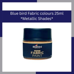 Metallic shades blue bird Fabric paint
