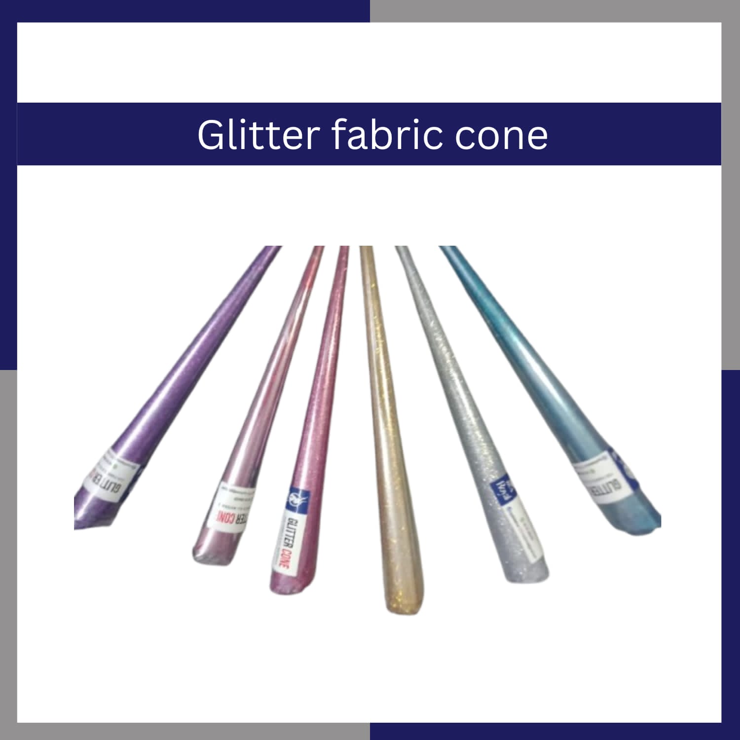 Glitter Fabric Cone
