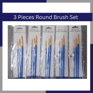 3 Pieces Round Brush Set