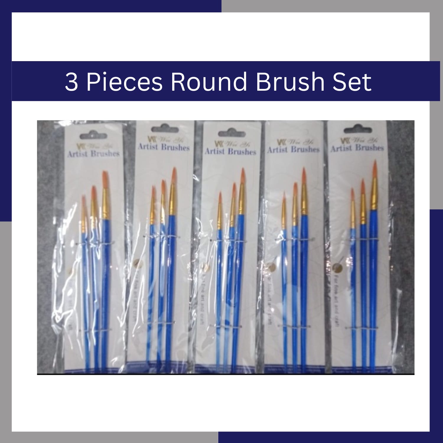 3 Pieces Round Brush Set