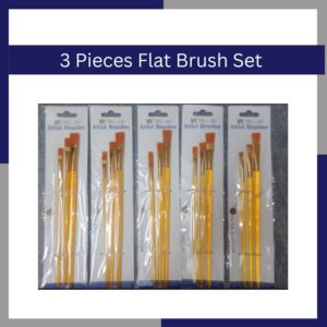 3 Pieces Flat Brush Set