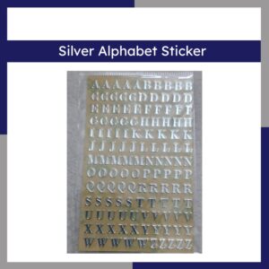 Vinyl Silver Alphabet Sticker