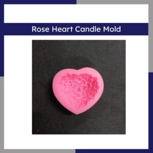 Rose Heart Candle Mold