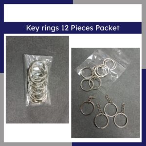 Key rings 12 pieces packet