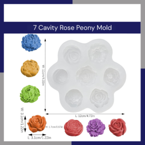 7 Cavity Rose Peony Mold