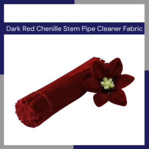 Dark Red Chenille Stem Pipe Cleaner Fabric