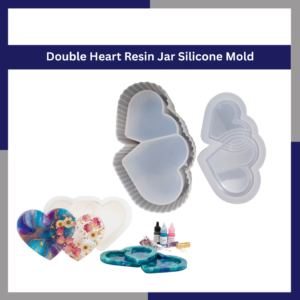 Double Heart Resin Jar Silicone Mold