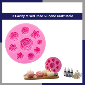 9-Cavity Mixed Rose Silicone Craft Mold