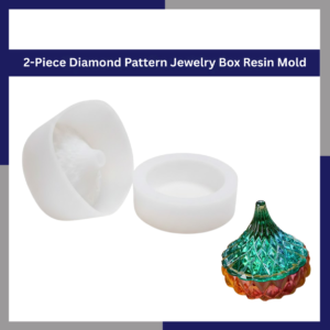 2-Piece Diamond Pattern Jewelry Box Resin Mold