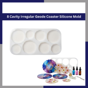 8 Cavity Irregular Geode Coaster Silicone Mold
