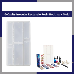 6-Cavity Irregular Rectangle Resin Bookmark Mold