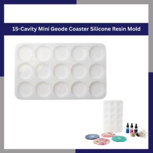 15-Cavity Mini Geode Coaster Silicone Resin Mold