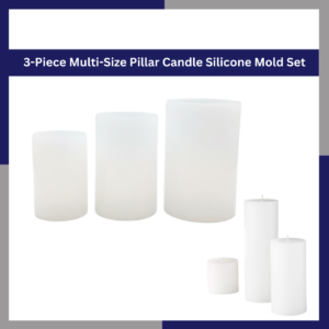 3-Piece Multi-Size Pillar Candle Silicone Mold Set