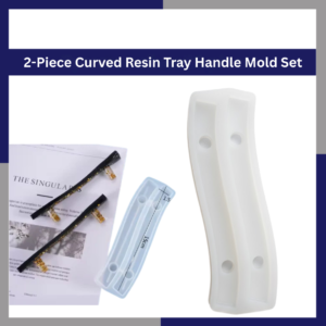 2-Piece Curved Resin Tray Handle Mold Set